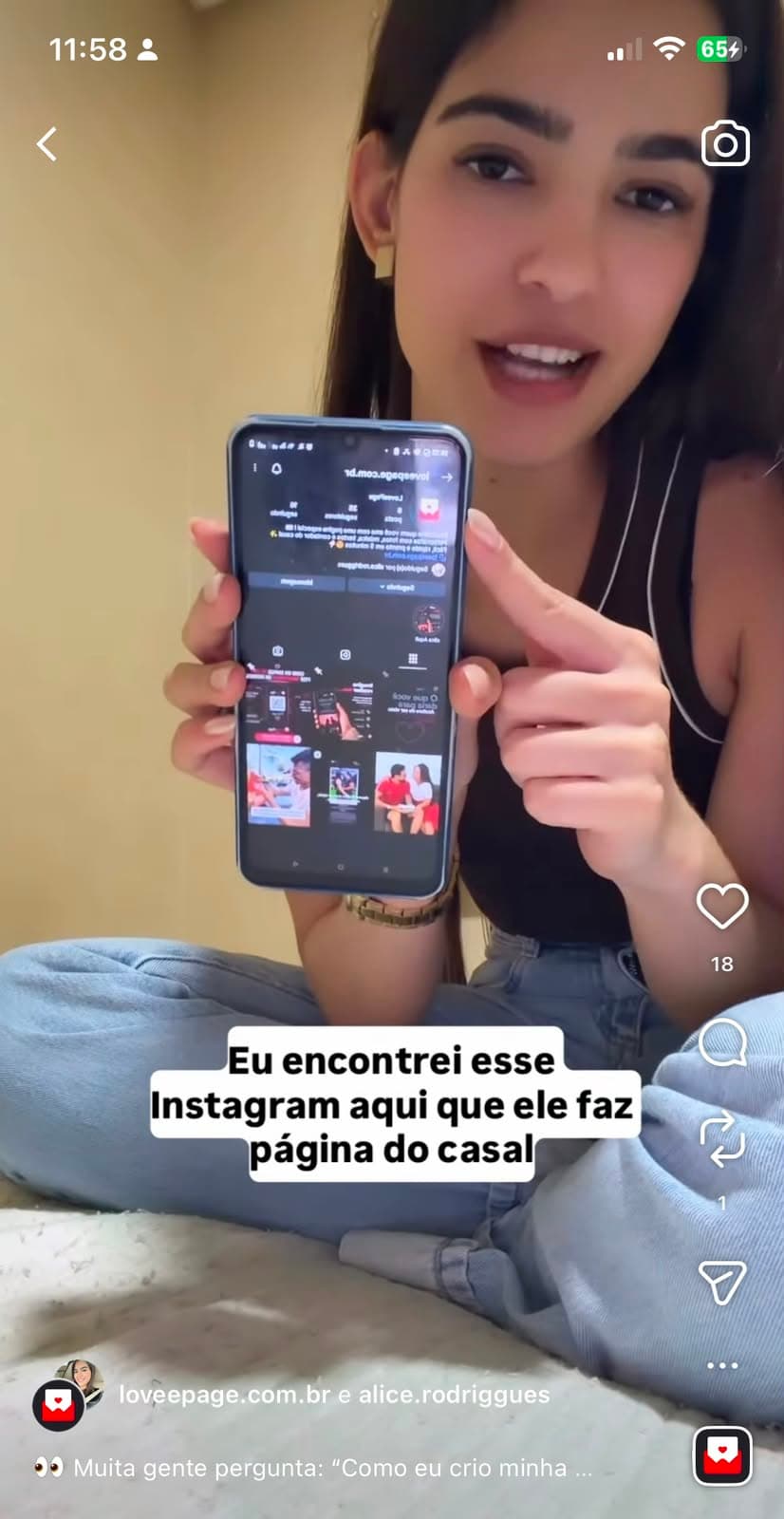Prova social de surpresa de casal viral no TikTok por @alice.rodriggues